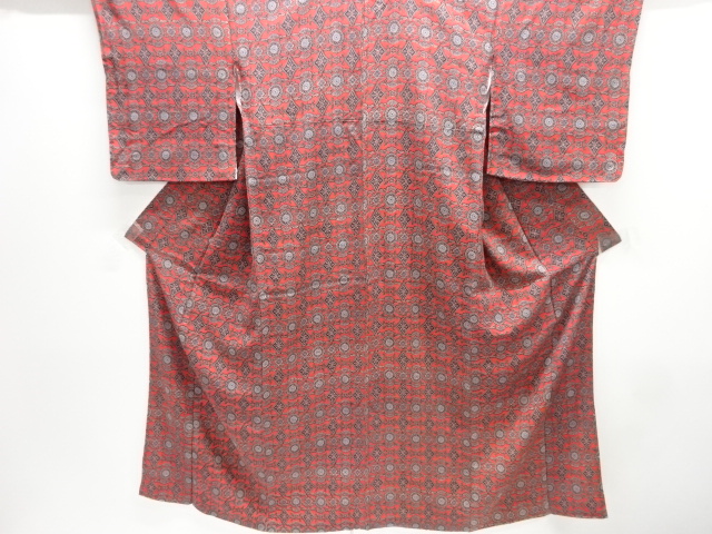 JAPANESE KIMONO / ANTIQUE KIMONO / TAISHO ROMAN STYLE / SILK / FLORAL ARABESQUE